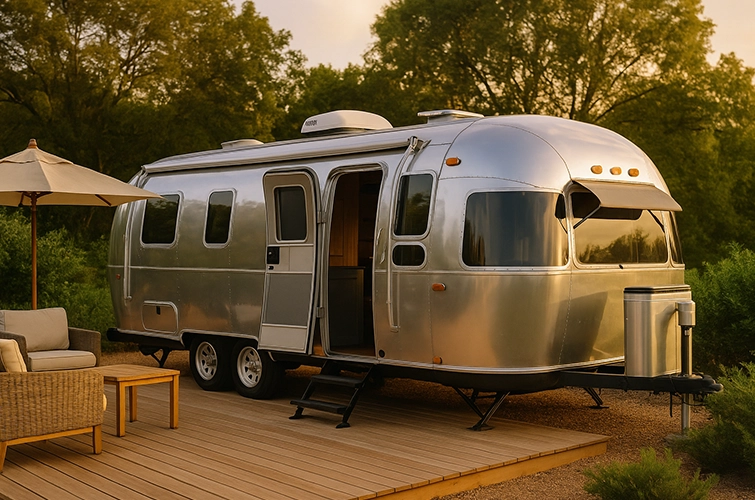 Caravane vintage de luxe